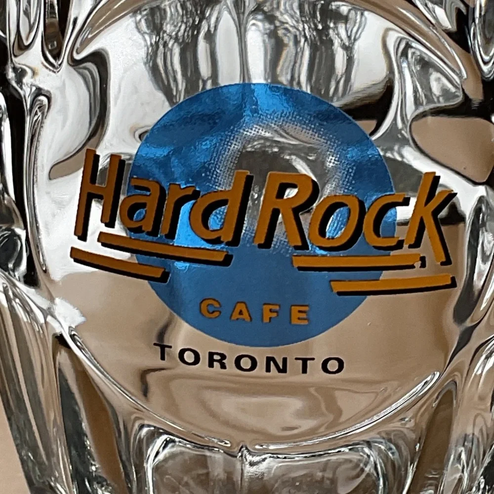 Hard Rock SET Cafe Toronto Glass Mugs - Clear and Blue ONE  SKYDOME - Picture 2 of 12